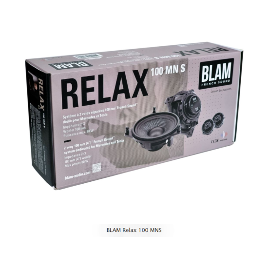 BLAM Relax 100 MNS Dwudrożny zestaw głośników o średnicy woofera 100mm, mocy 40W RMS dedykowany do samochodów Mercedes-Benz